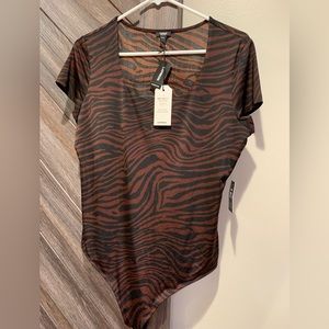 Bodysuit, color red zebra